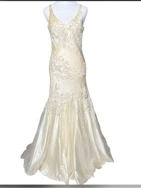 sue wong nocturne beaded formal dress Vintage Sue Wong Silk Beaded Embroidery Dress